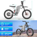 Freego X2 Pro 6000W(Peak) Motor Electric Dirt Bike for Adult, 60V30AH Battery Electric Motorcycle, 50MPH Speed Electric Bicycle, 19x2'' Full Suspension/Hydraulic Brake