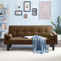 72" Convertible Loveseat Sofa Bed Sleeper Daybed, Modern Upholstered Folding Recliner, Small Futon Sofa for Living Room Apartment Office, Gray 02