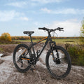 26 in Mountain Bike for Men, Adult Mountain Bike with Shimano 21 Speed & Disc Brakes, Black Orange