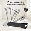 Ambifirner Portable Folding Treadmill, 3.0 HP Foldable Compact Treadmill for Home Office with 300 lb Capacity for Walking & Running