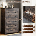 Keywhat Farmhouse 5 Drawer Dresser for Bedroom, Chest of Drawers Wood Organizer for Living Room, Antique White