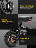 Luckeep M5 Electric Bike for Adults/Teen, 1500W Peak Motor, Max 32MPH, 48V 15AH Battery, Max 60 Miles Electric Motorcycle for Mountains, 20" Fat Tire Electric Dirt Bike, Sand, Road, Full Suspension