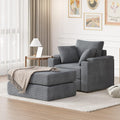 AECOJOY Chaise Lounge Chair Indoor, Oversized Sleeper Chair with Ottoman, Comfy Reading Sofa Armchair