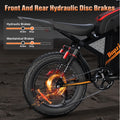 Electric Dirt Bike for Adults, 60V 35ah, 3000W 45 MPH & 37 - 68 Miles Electric Motorcycle, 25'' Fat Tire Off - Road Mountain Bike UL2849