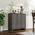 Perfect Deals Await Modern Farmhouse Coffee Bar Cabinet �?kitchen Storage Cabinet with Fluted Doors, Sideboard Buffet with Adjustable Shelves for Kitchen, Dining Room, and Living Room, White