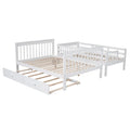 AECOJOY Twin-Over-Full Bunk Bed with Twin size Trundle, Storage and Guard Rail for Bedroom, Espresso