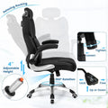 Executive 3D Kneading Massage Office Chair w/ Remote Control, PU Leather Computer Desk Chair w/ Flip-up Armrests, Adjustable Headrest & Lumbar Support