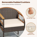 Tangkula 7 Pieces Wicker Patio Dining Set